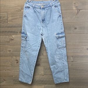 Light Blue Shein Cargo Jeans